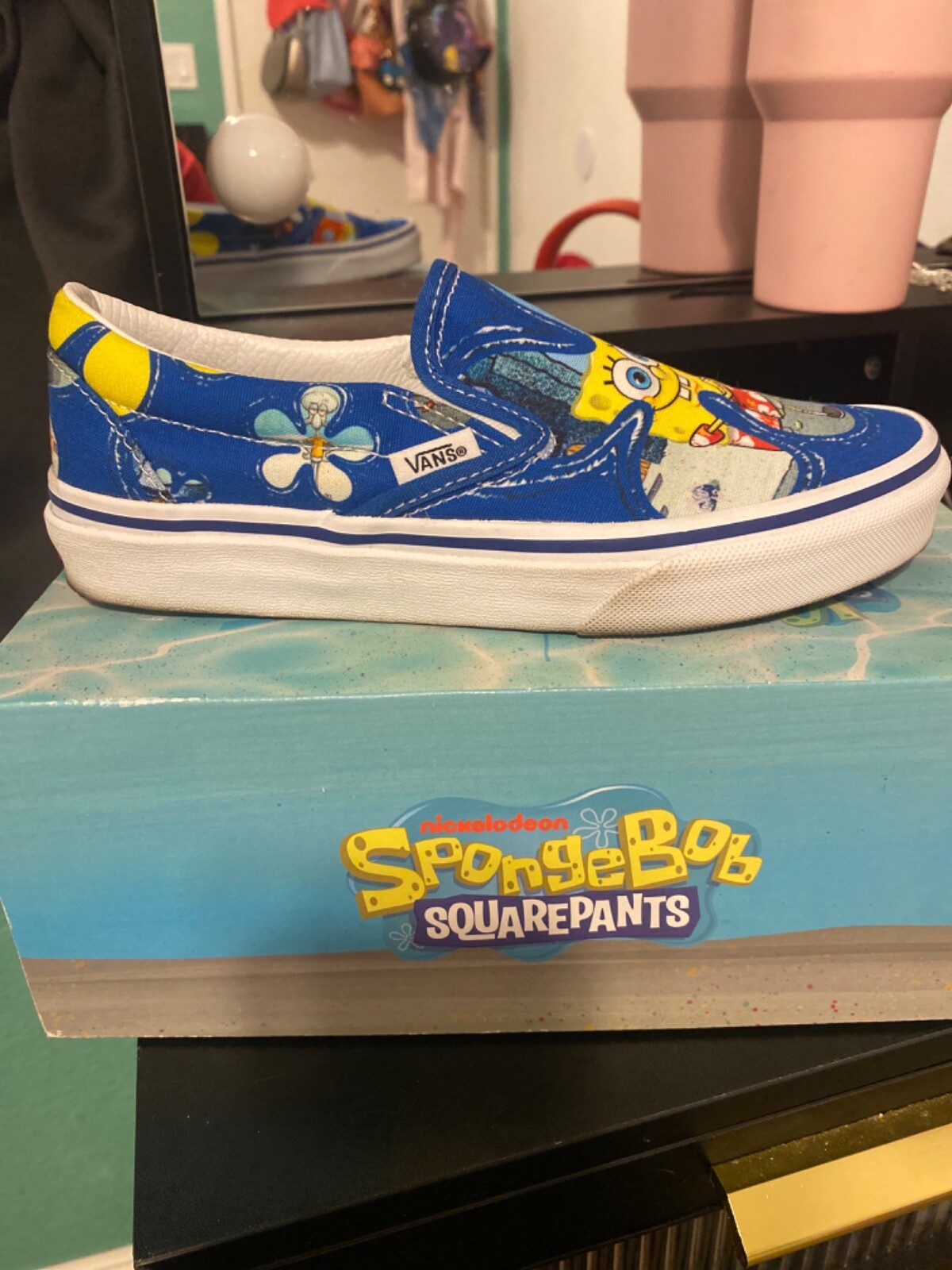 Vans Spongebob Classic Slip On Shoes Size 4 Men/ 5.5 Women, SpongeBob x Vans
