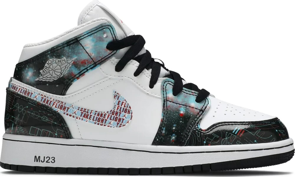 Nike Air Jordan 1 Mid SE GS Size 5Y. Women’s 6.5 Basketball Shoes. BQ6931-114