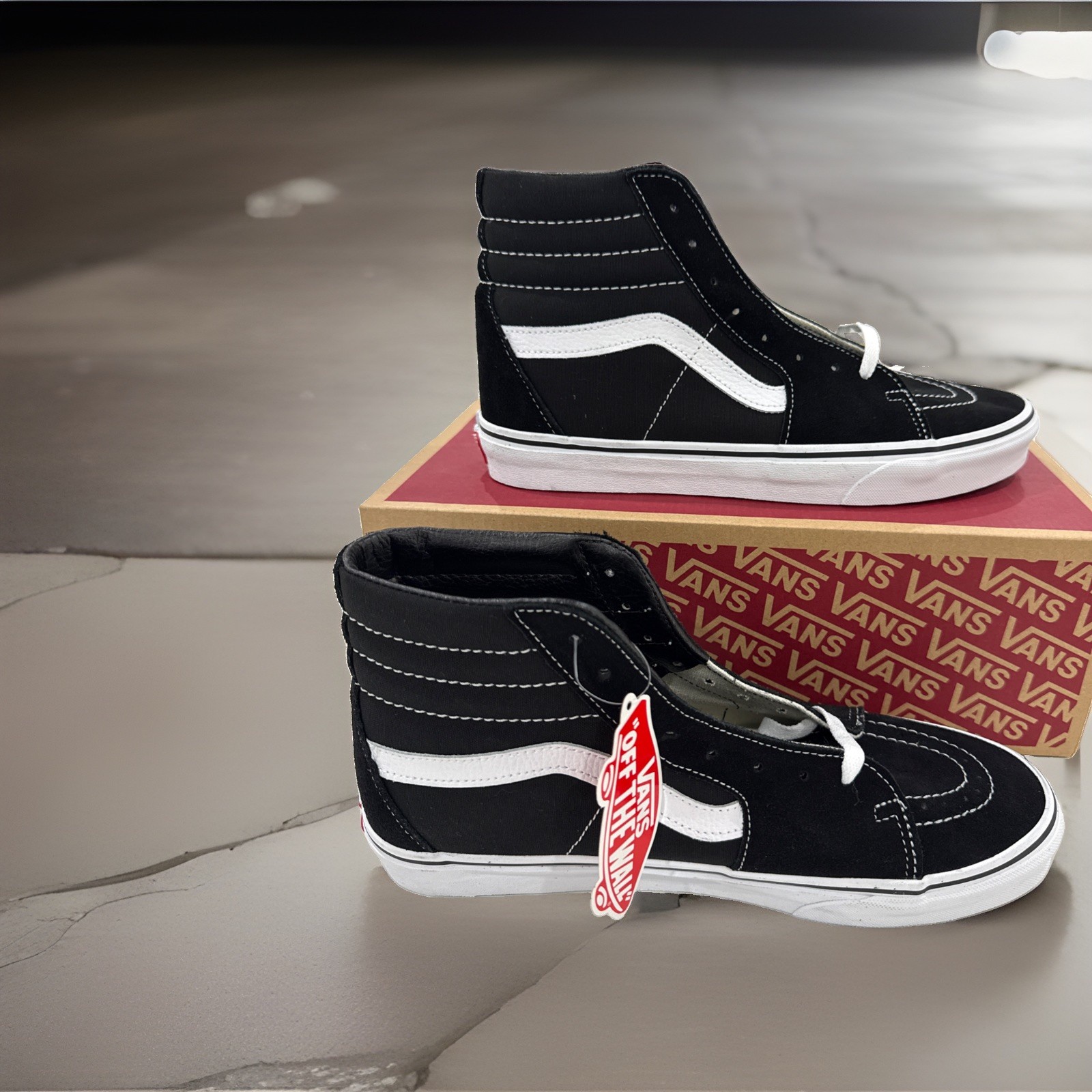 Vans U Sk8Hi Shoes In Black/Black/White | Black/Black/White Authentic Mens 10.5