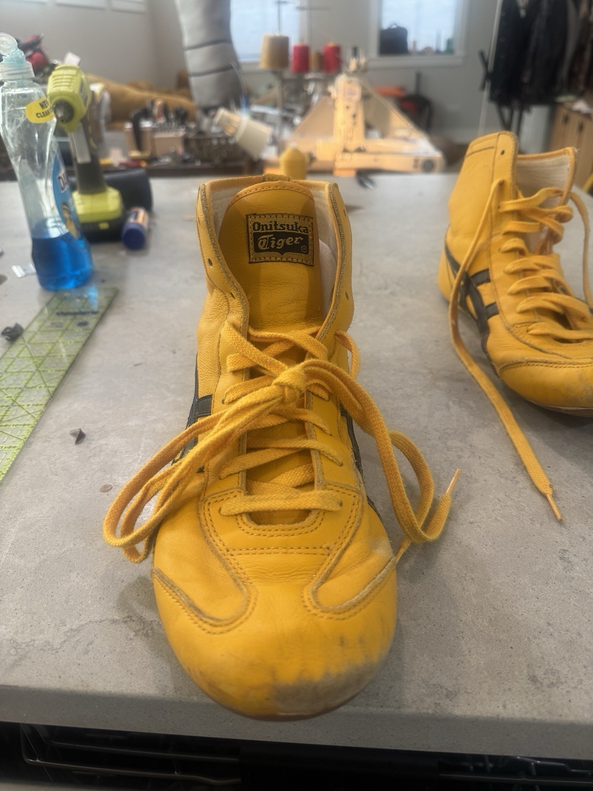 asics onitsuka tiger “kill bill” leather wrestling 81 shoes VINTAGE SIZE 12