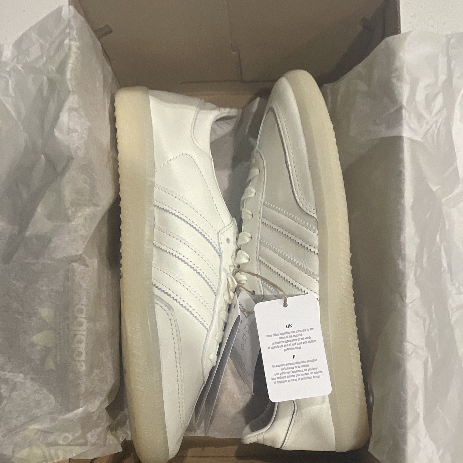 adidas Samba Decon Men’s Low Top Leather Lace-Up Ivory/Gold IG6171 2024