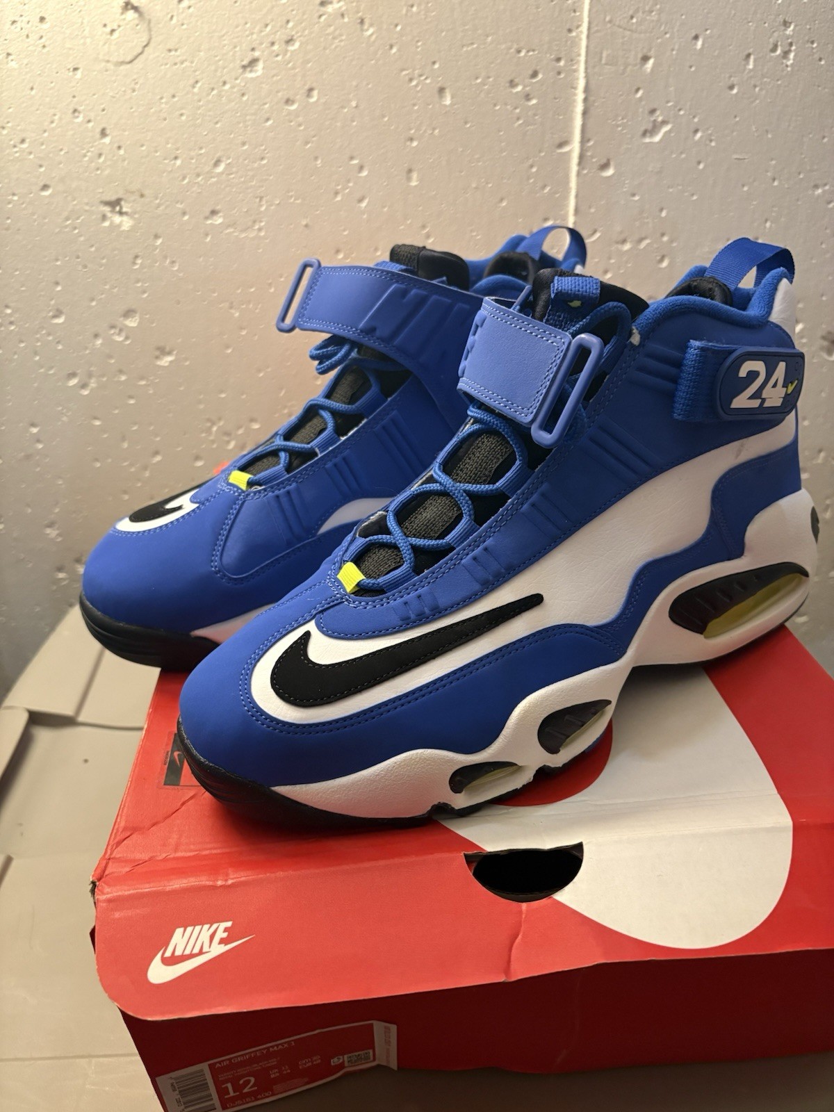 Nike Air Griffey Max 1 Varsity Royal Black Volt Leather 2021 DJ5161-400 Men