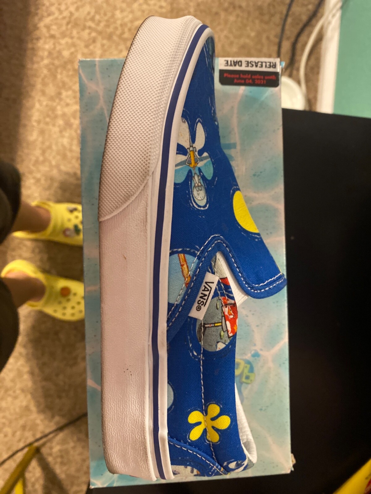 Vans Spongebob Classic Slip On Shoes Size 4 Men/ 5.5 Women, SpongeBob x Vans