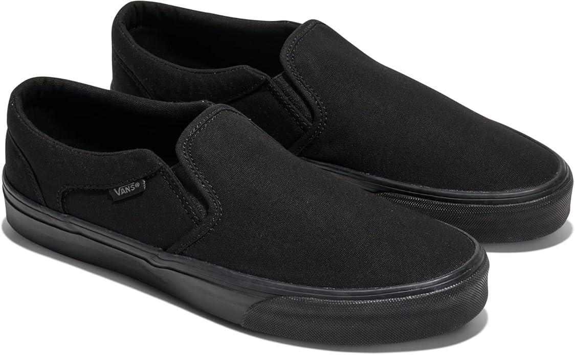 Vans Men’s Asher Black Canvas Slip on Skate Shoes 🛹 Assorted Sizes 🛹 NWB