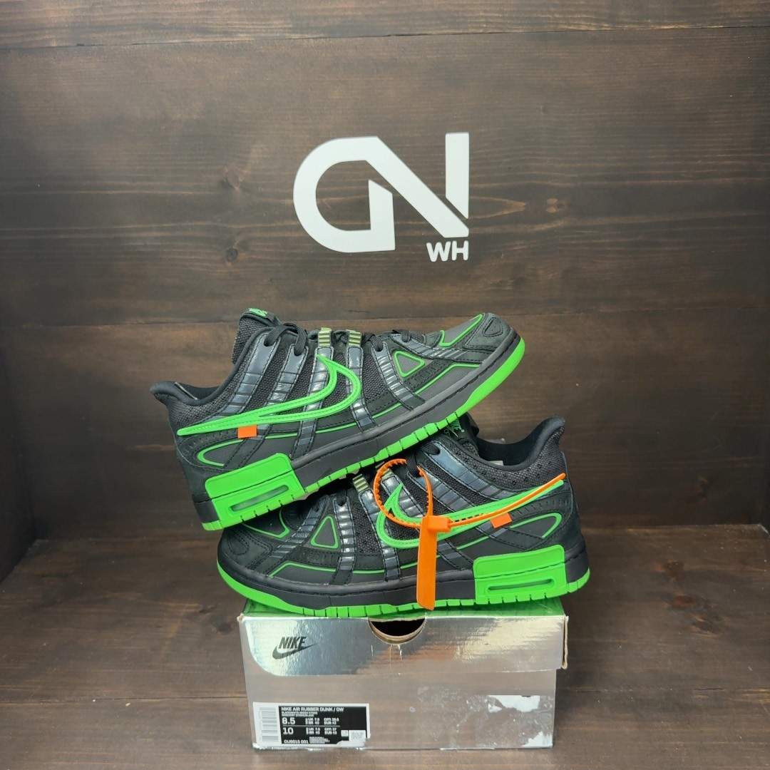 Nike Air Rubber Dunk Off-White Green Strike (Pre-Owned) – CU6015-001… Size 8.5